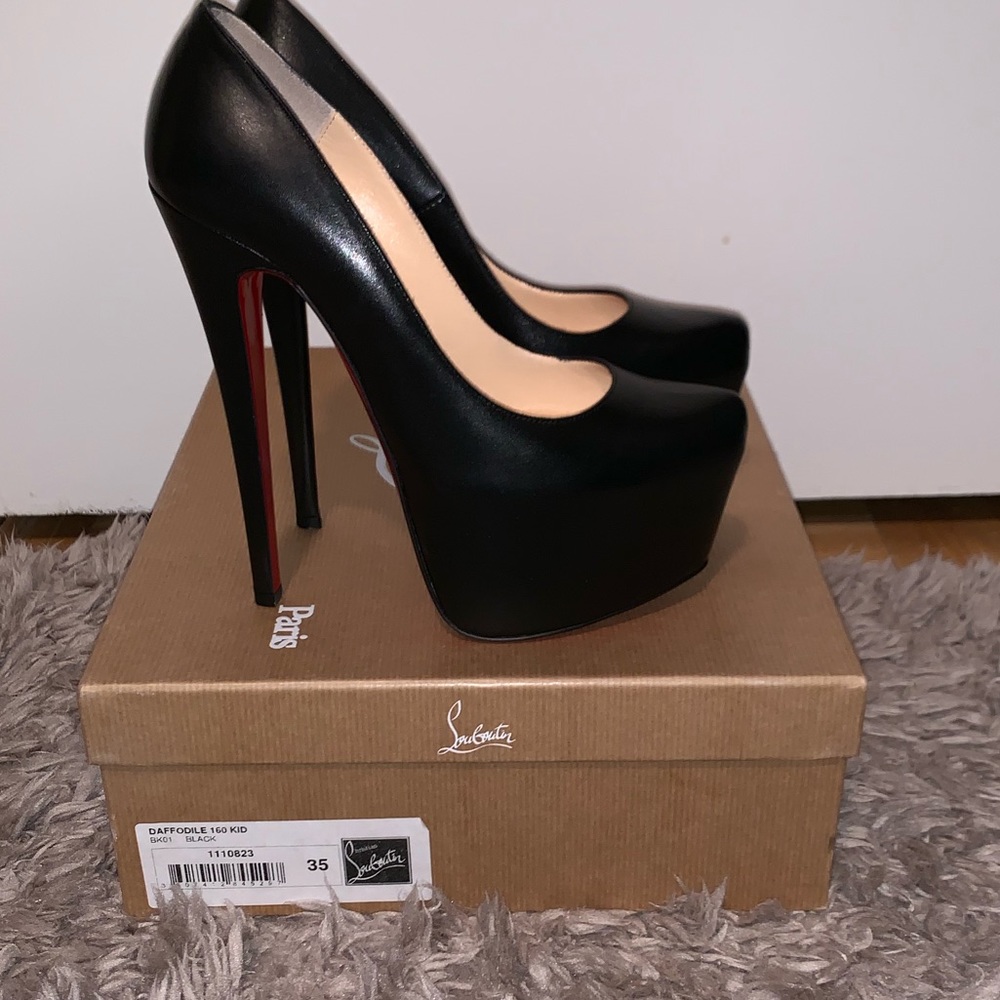 Christian Louboutin Daffodile 160 Black Leather